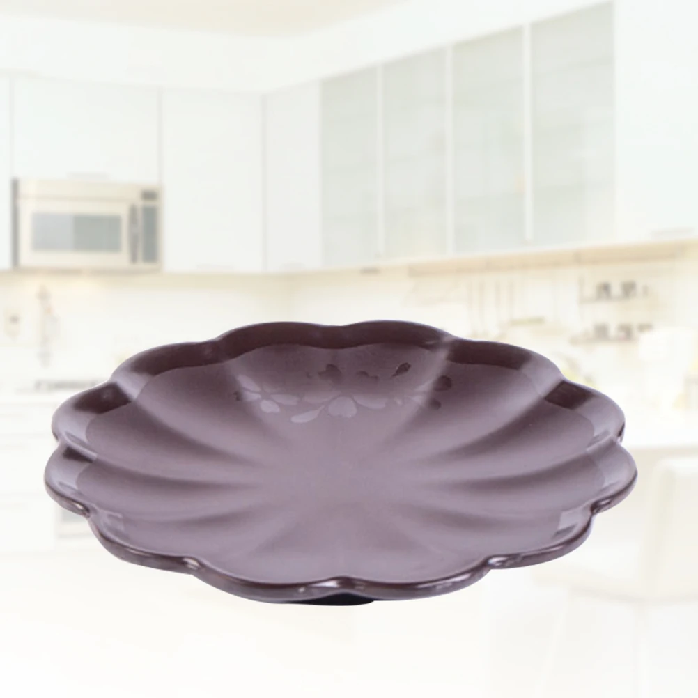

Frosted Cherry Blossoms Round Plate Melamine 15x1.9cm Coffee Portable Practical for Food Fruit Dessert Storage Tray High-Grade
