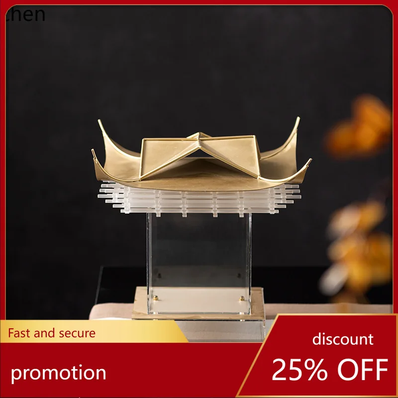 

YFY Modern New Chinese Style Acrylic Huizhou Pagoda Model Room Light Luxury Living Room Entrance Display Shelf Soft Decoration
