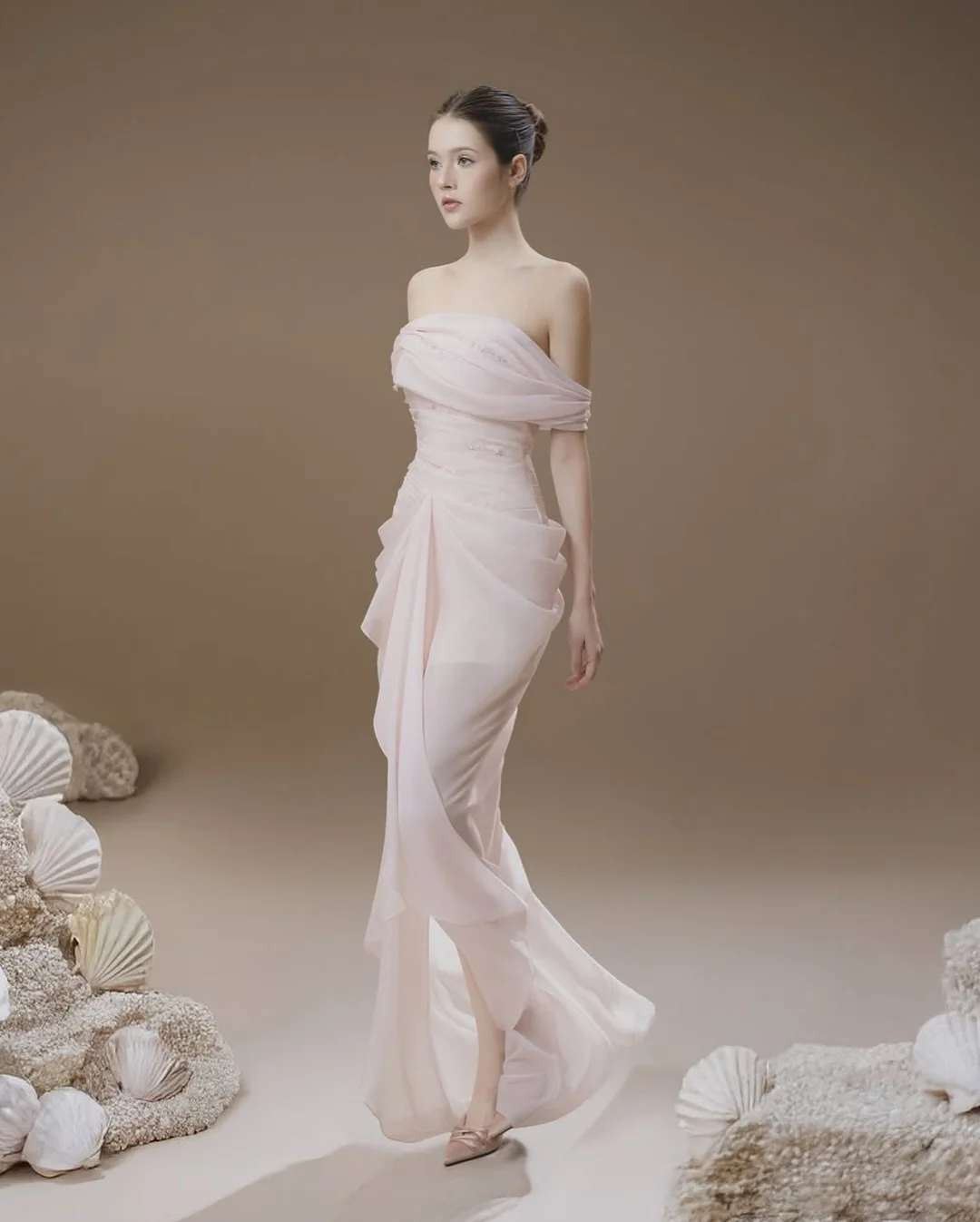 

Aenyrst Customized Evening Dresses Woman Elegant White Chiffon Formal Occasion A-Line Dresses 2025فساتين سهرة