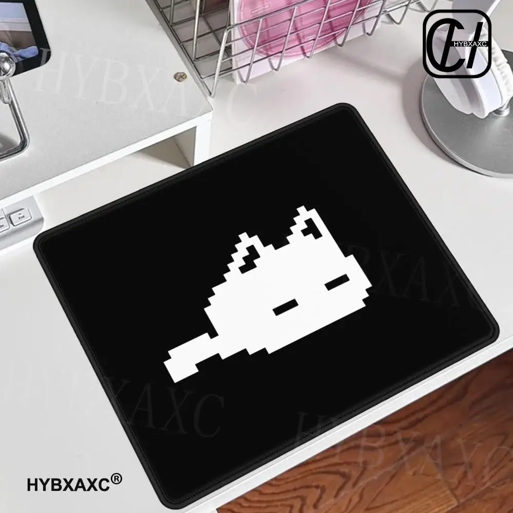 HYBXAXC Pixel Cute Cat Small Mouse Pad Laptops Mousepad Gamer Carpet Keyboard MatDesk Protector Anime Cartoon Mause Pads 30X25CM