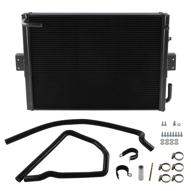 Kühler-Ladeluftkühler-Wärmetauscher-Schlauch-Set für Audi S4 S5 A4 A5 A6 A7 Q5 B8 B8.5 EA837 3.0T Quattro EA837 09-17 Aluminium Schwarz