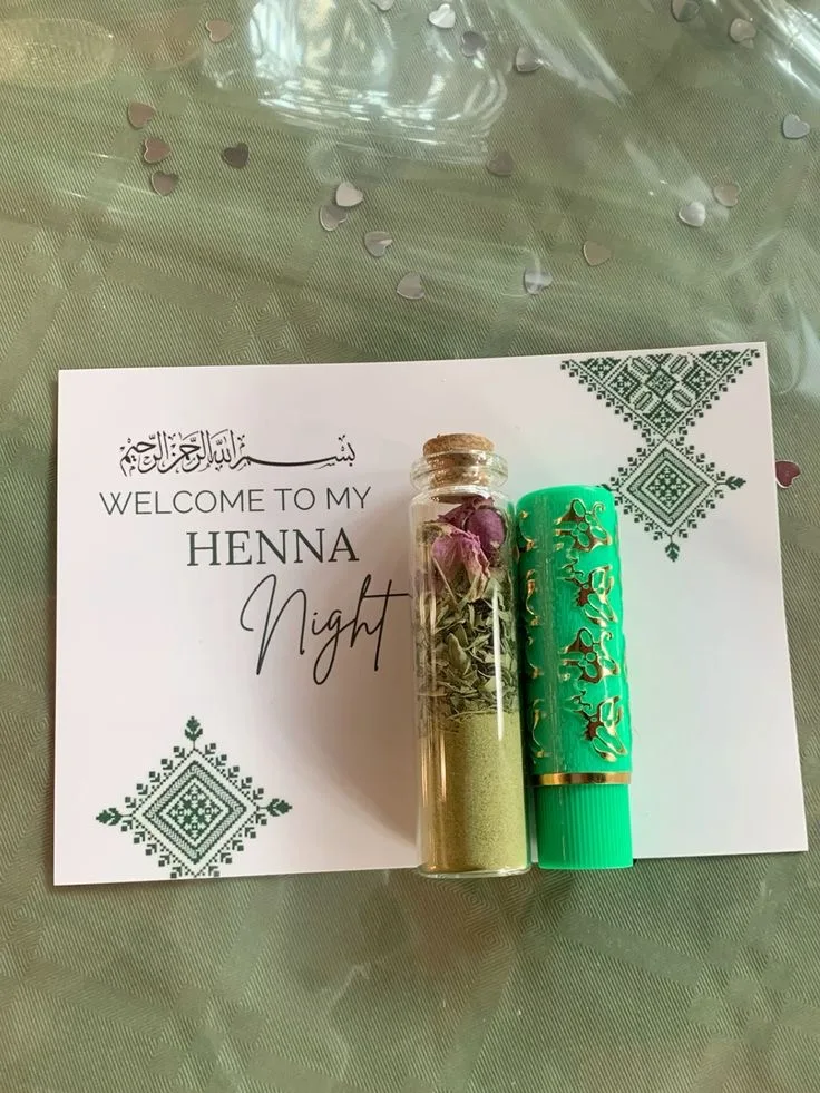 Niestandardowe zaproszenie ślubne Henna Day Karta powitalna Prezent dla gości Dekoracje imprezowe Ulubiony spersonalizowany projekt Drukuj Boda Bridal Shower — zdjęcie 3