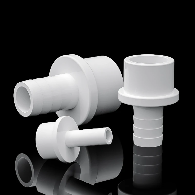 Conector rápido de cola de lengüeta de manguera UPVC, adaptador de plástico de tubo duro de 20x5 ~ 63x50mm, accesorio de juntas de manguera suave