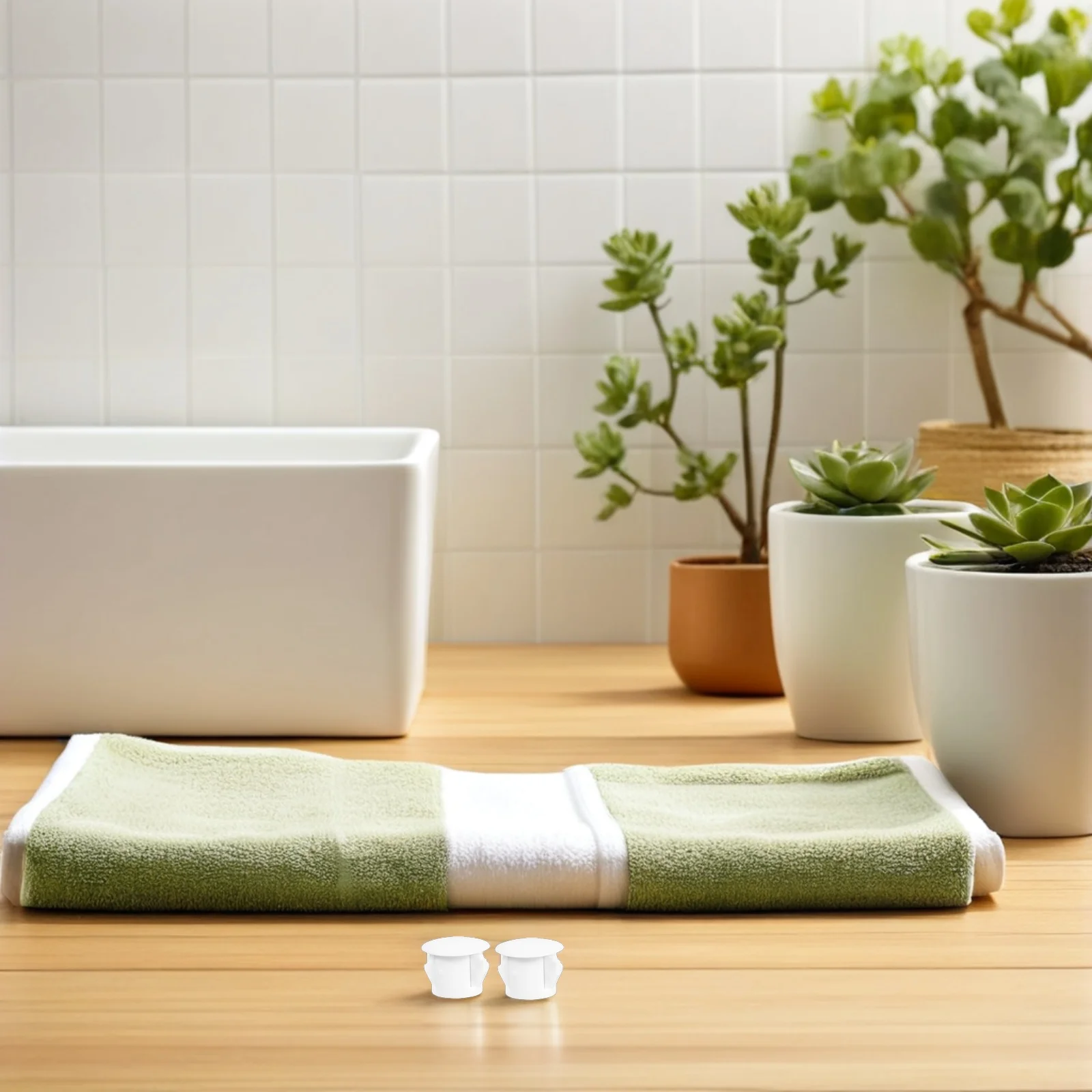 

200Pcs Plastic Hole Plugs Round White Snap- for Screw Hole Covers Furniture Cabinet Decorative Inserts DIY Use