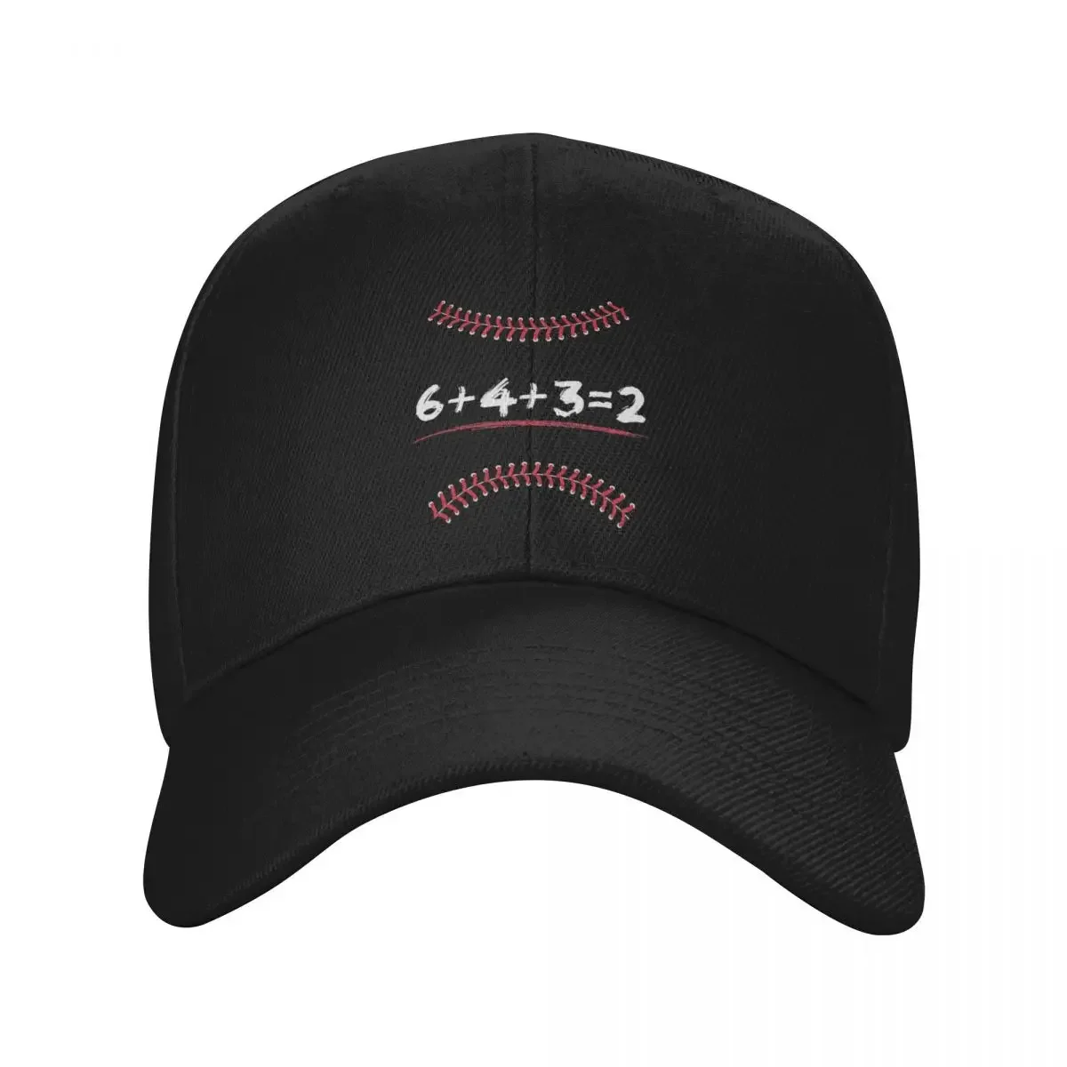 Mens 6+4+3=2 Double Play Baseball Math Game Positions Design Baseball Cap Golf Funny hats tactical cap Hats Woman Men's