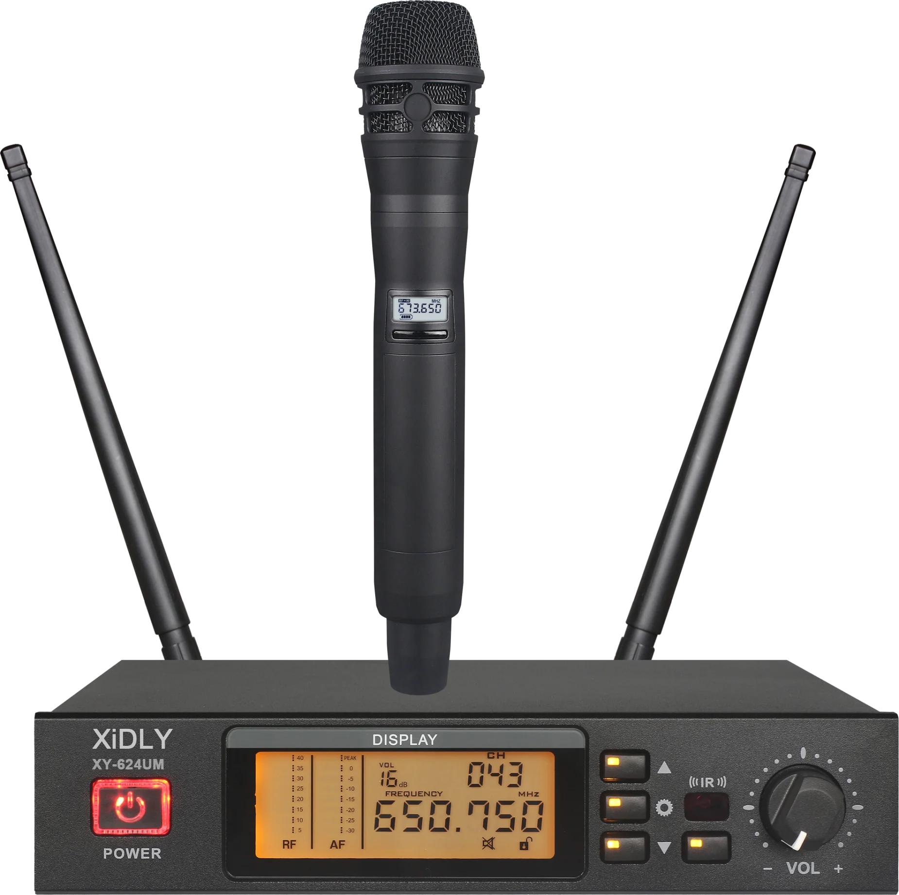 

Competitive Price True Diversity Microphone Uhf 640 - 667.45Mhz Handheld Uhf Wireless Microphone