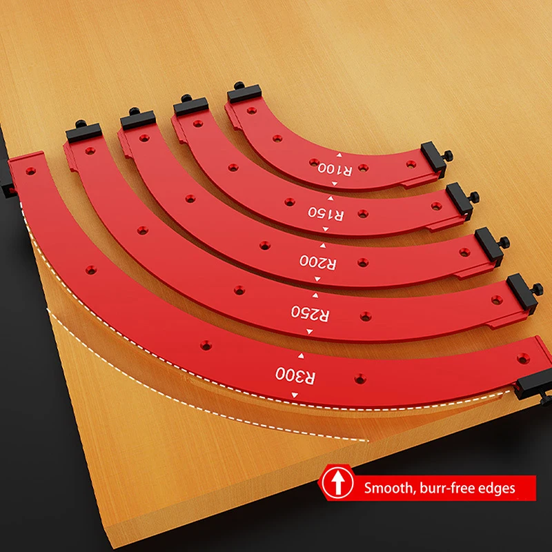 

Woodworking Round Corner Radius Templates, Woodworking Inside Outside Corner Large Arc Mold, Arc Cutting Auxiliary Trimming Tool