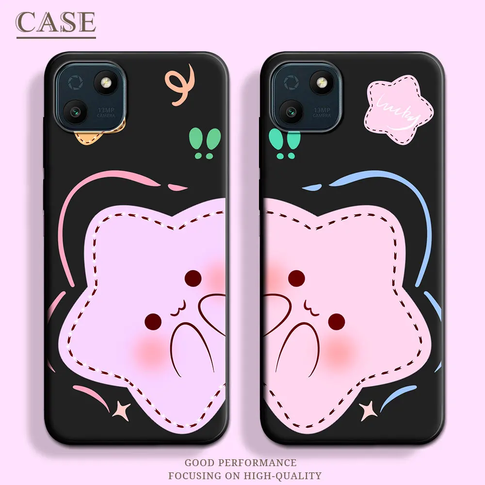 For Wiko T10 Case Butterfly Soft Silicone Couple Stars TPU Flower Phone Case For Wiko T 10 t10 Fashion Back Cover Cute Bumper