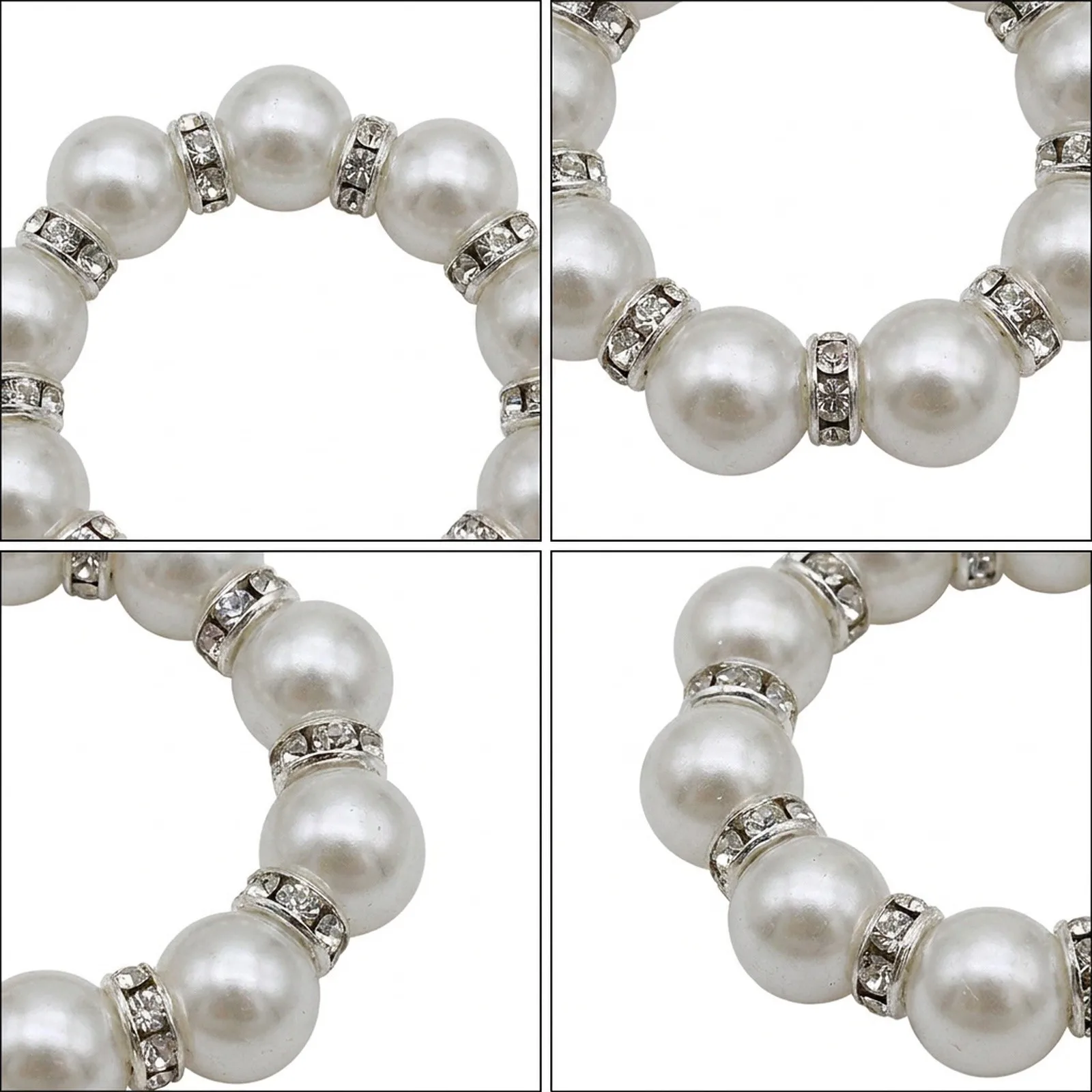 30PCS Elegant Silver Napkin For Rings Imitation For PEARL and Rhinestone Holders for Table Decor on Special for occasions
