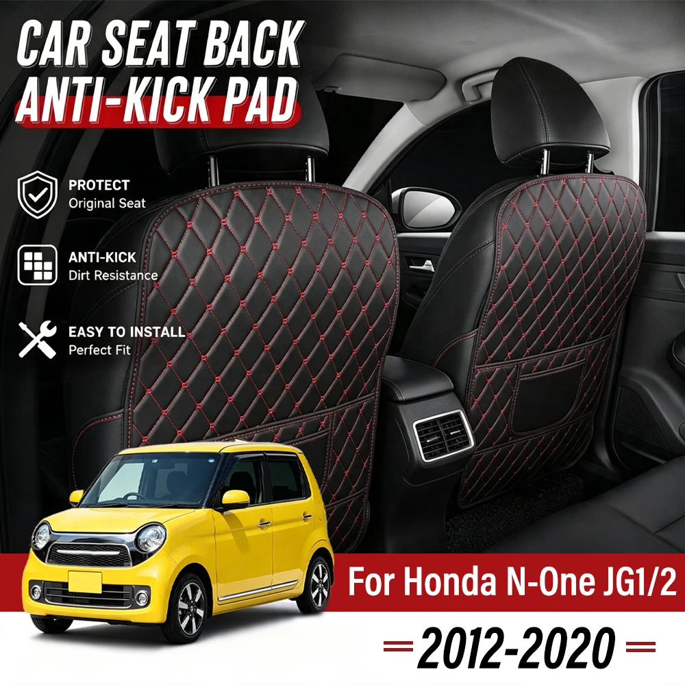 Easy Clean PU Anti Kick Mat Pads For Honda N-One JG1/2 2012-2020, Two Color Choice Waterproof, Quick Install Full Coverage