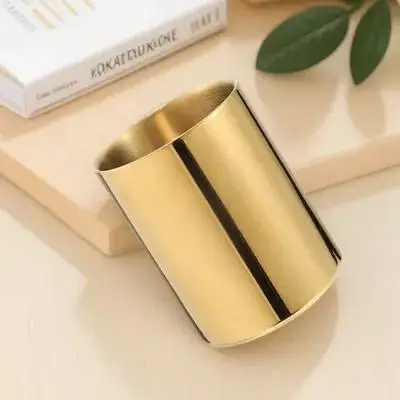

Stainless Steel Holder Pencil Stationery Pen Storage Container Organizer Desk Container Brush Vase Practical
