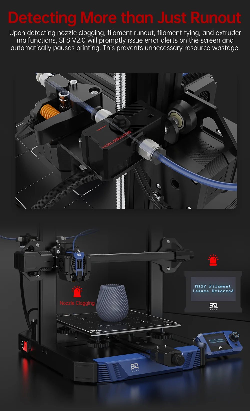 BIGTREETECH Smart Filament Sensor Filament V2.0 Brucherkennungsmodul BTT SFS V1.0 für Ender 3 Voron V2.4 FDM 3D-Drucker Teile – Detail 7