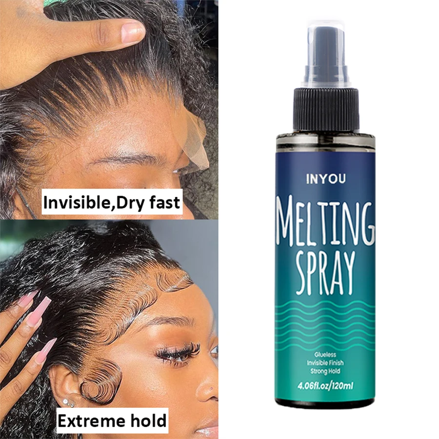Lace Melting Spray, Lace Wig Melting Spray ,Strong Natural Finishing Hold, Wig Melting Spray & Hair Adhesive for Wigs image 2
