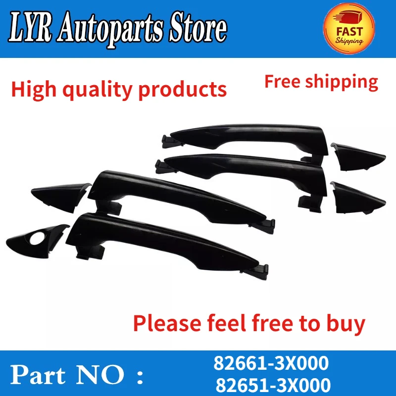 Exterior Outside Door Handle Front Rear Left Right For 2011-2016 Hyundai Elantra 2013-14 Elantra Coupe 82661-3X000 82651-3X000