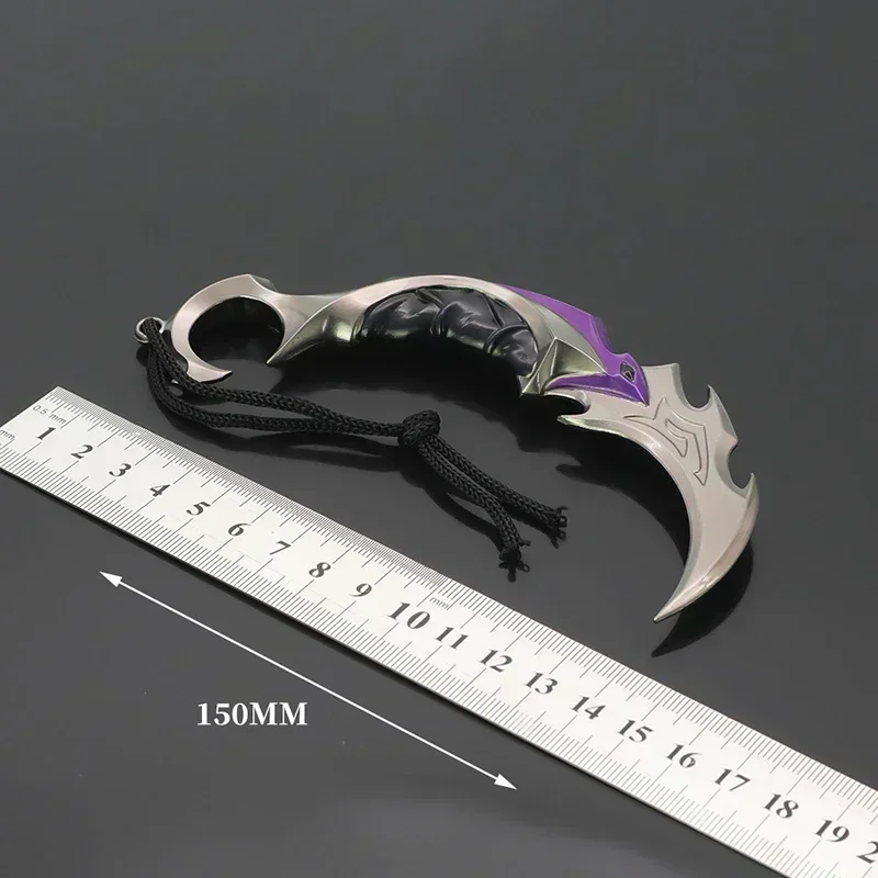 15 centimetri Valorant Arma Gioco Periferico Melee Reaver Karambit Coltello Modello In Metallo katana samurai Spada Uncut Lama Ornamenti Regalo Giocattolo