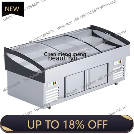 

New arrive Three-Ladder Ice Table Display Cabinet Commercial Fruit Fishing Frozen to Keep Fresh Food Displaying Refrigerator