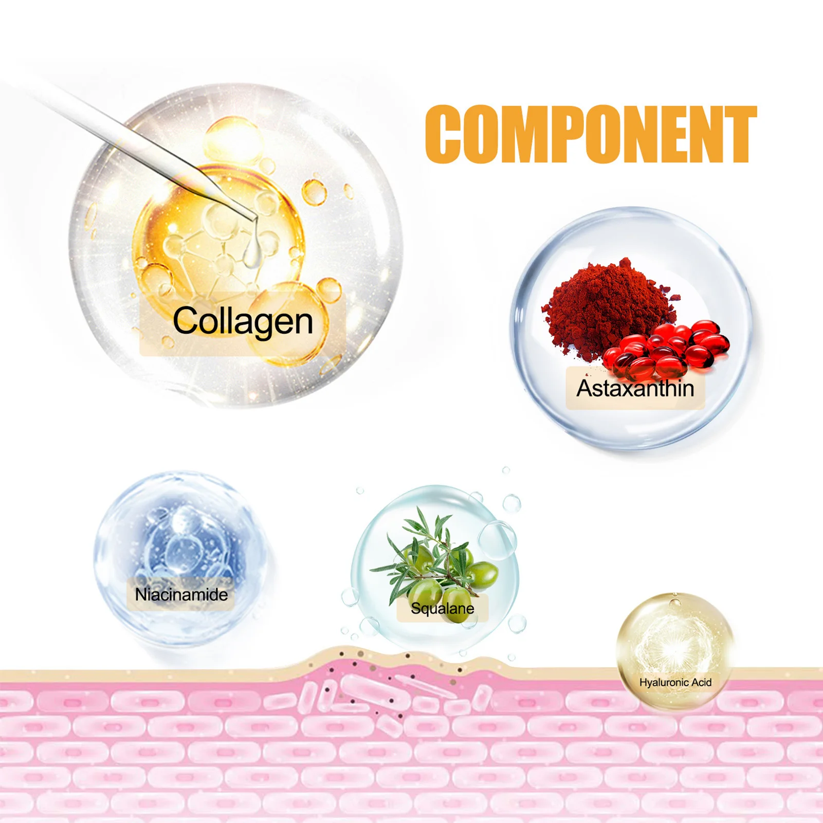 Collagen Serum Lifting Treatment Ampoules Lighten Dark Spots and Pigmentation Serum for Dry Skin Winter Summer