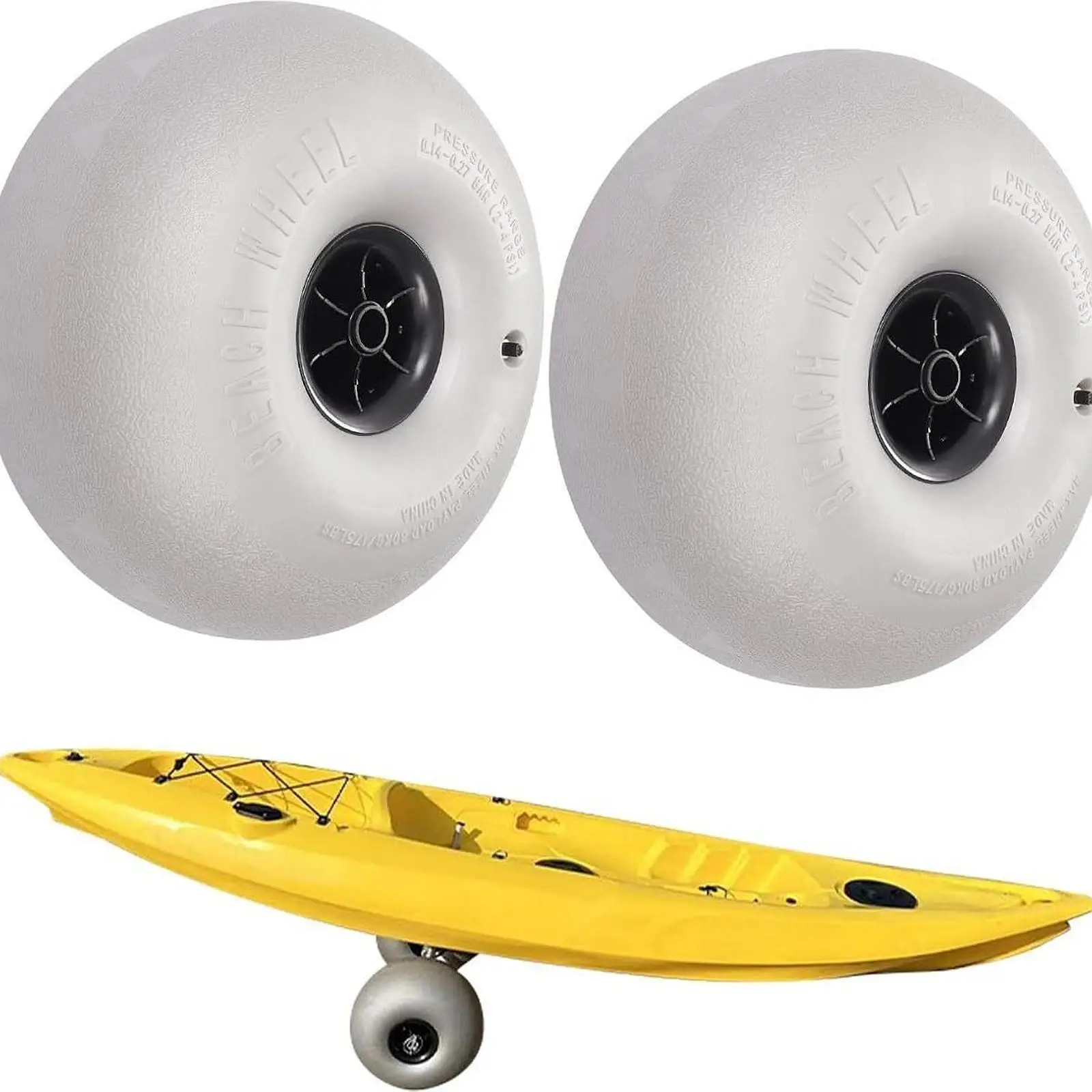 Balloon Wheels PVC Heavy Duty Inflatable Cart Tire High Load Accessory for Beach Cart Kayak Trolley