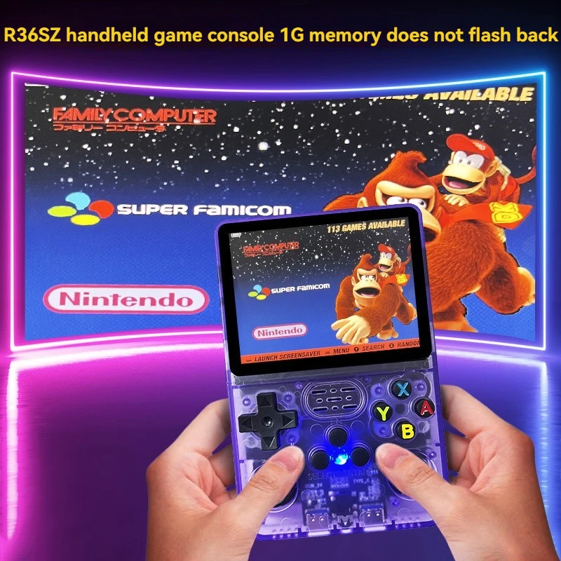 R36S Open Source Retro Handheld Video Game Console Linux System 3.5 Inch IPS Screen Portable Pocket Video Player 128GB Games