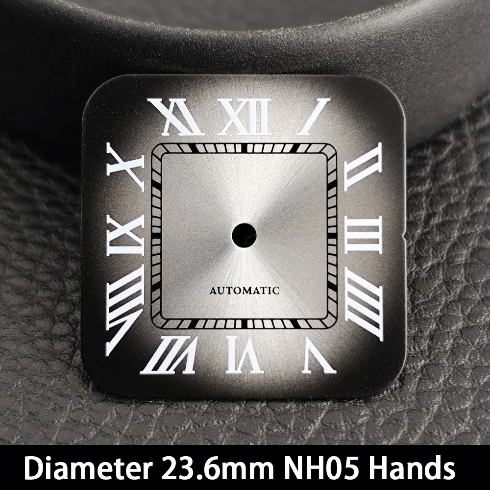 23.6MM Diameter Square Watch Dial for NH05 Watch Movement Accessories Watch Parts For Wristwatches