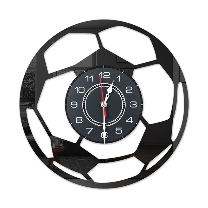 SEWS-Cartoon Football Clock Fashion Simple Wall Clock Living Room Bedroom Wall Quartz Clock Wall Clock