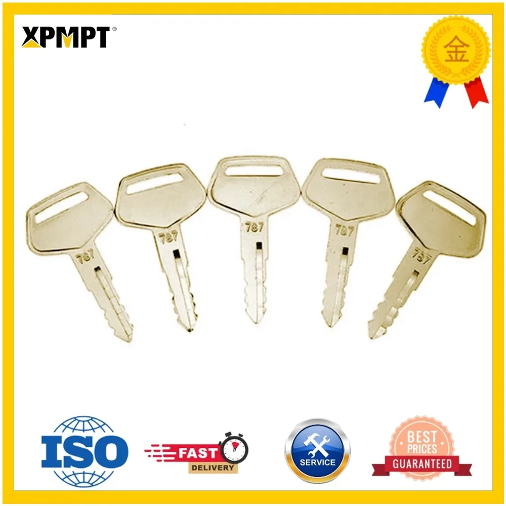 5X Keys 787 For Komatsu Heavy Equipment Wheel Loaders Excavator Dozer Backhoe 5X Keys 787