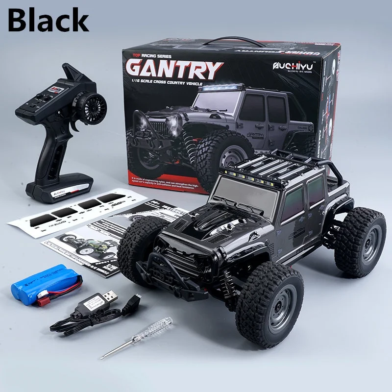 RC samochód 2.4G wysokiej prędkości szczotka węglowa Metal elektryczny Off Road Wrangler LED 1/16 4WD pilot Drift Racing 4CH Buggy dla zabawki