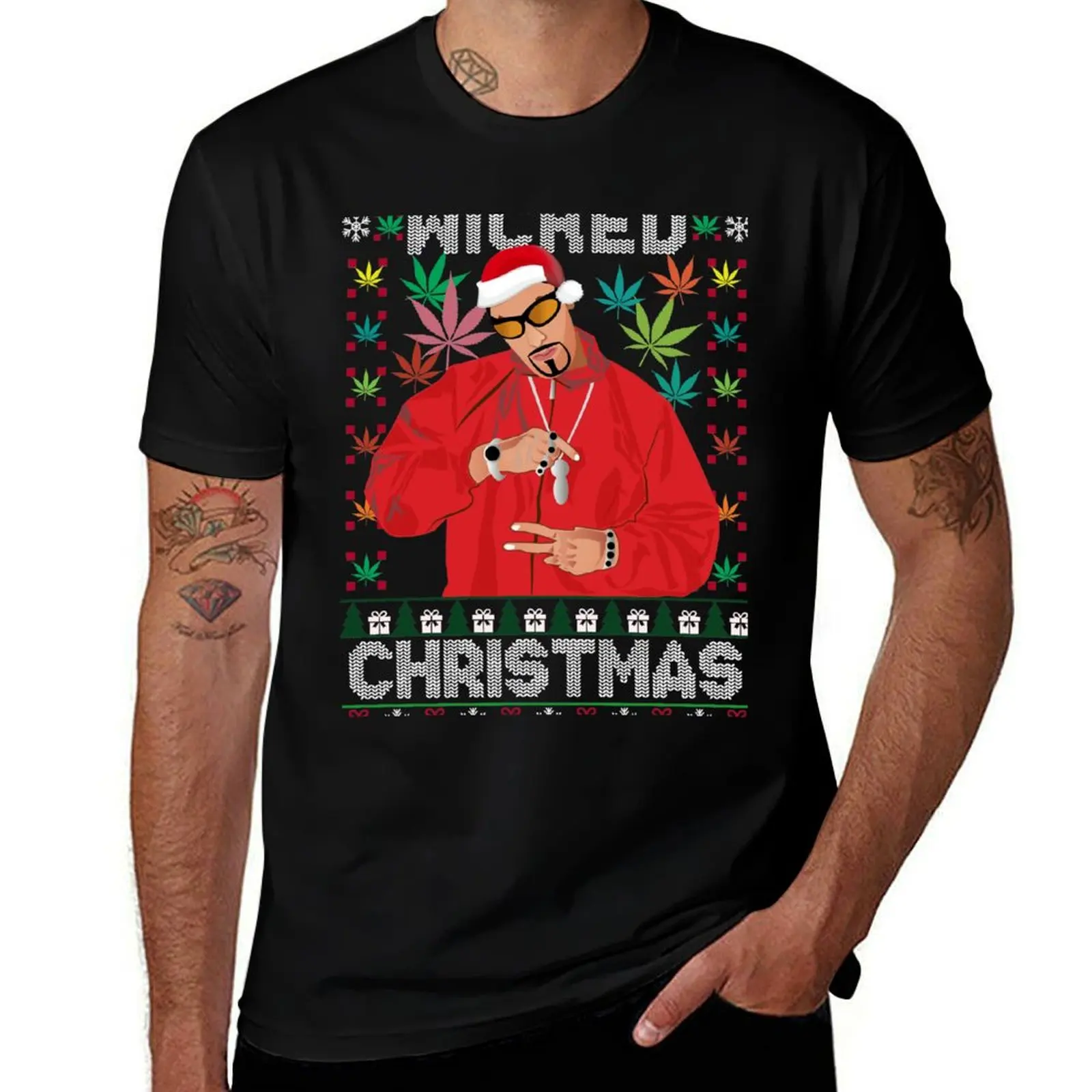 Ali G Funny Christmas Novelty Wicked Christmas sweater jumper T shirt T-Shirt Plus Size Short Sleeve T-Shirt