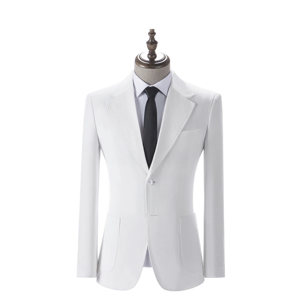 

Formal Men's Suits White Customized Notch Lapel Slim Fit 3 Piece Single Breasted Jacket Pants Vest Party Outfits Blazer