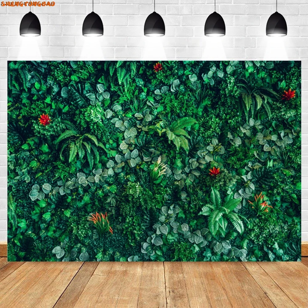 Летний тропический зеленый лист трава фон для фотосъемки сафари в джунглях Декор для дня рождения детский душ дикий фото фон