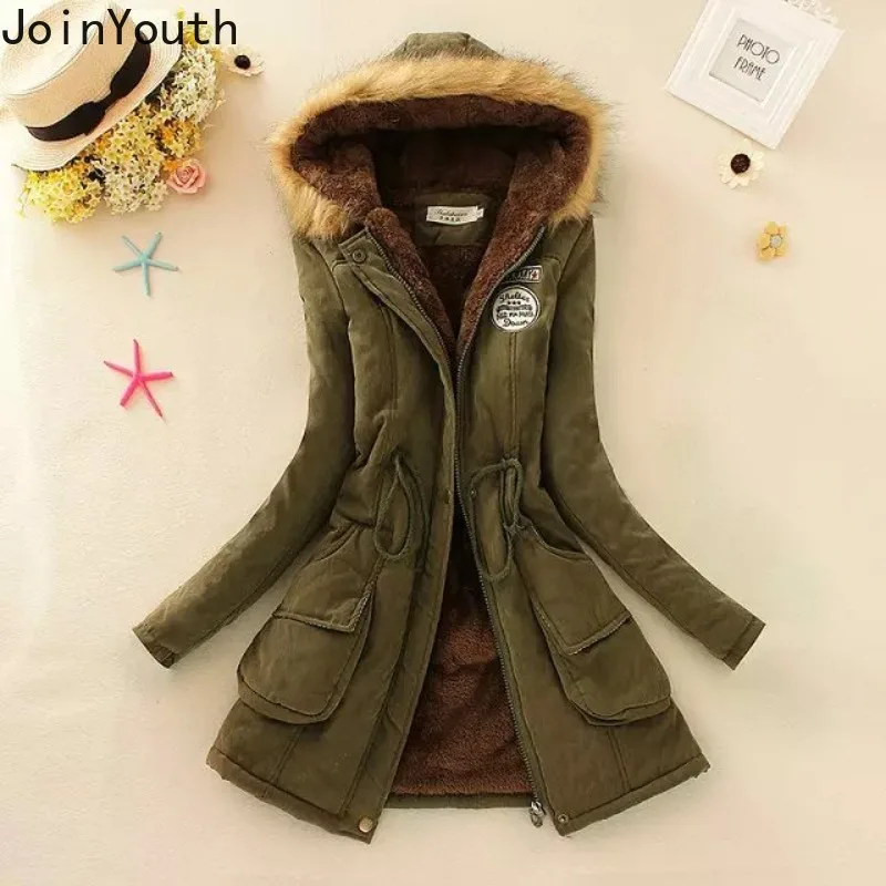 Winter Clothing Fashion Korean Parkas Patchwork Lamb Wool Hooded Drawstring Jackets Women 2024 Ropa Mujer Thick Casual Y2k Coats