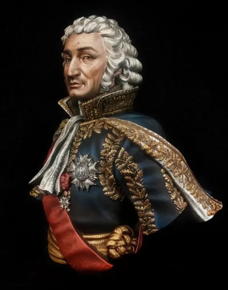 1/10 200mm Scale Resin Portrait Assembled Model Kit Ancient French Marshal Augereau Unassembled and Unpainted Free Shipping