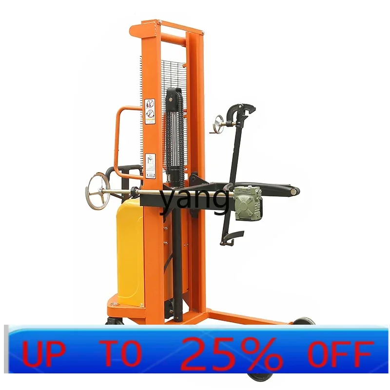 

LTT semi-electric rising and turning reversing truck stacking lift truck hand crank oil drum clamping truck