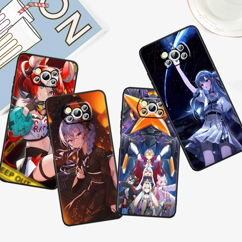 

Gawr Gura Hololive Anime For Xiaomi Mi Poco F5 F4 F3 X6 X5 X4 X3 M6 M5 M5S M4 M3 C65 Pro GT NFC 5G Black TPU Phone Case