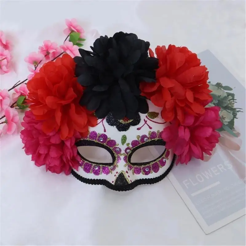

A52E Make Up Party Facepiece Skeleton Bone Styles Party Eyemask Festivals Eyemask for Cosplay and Festival Fashion Statement