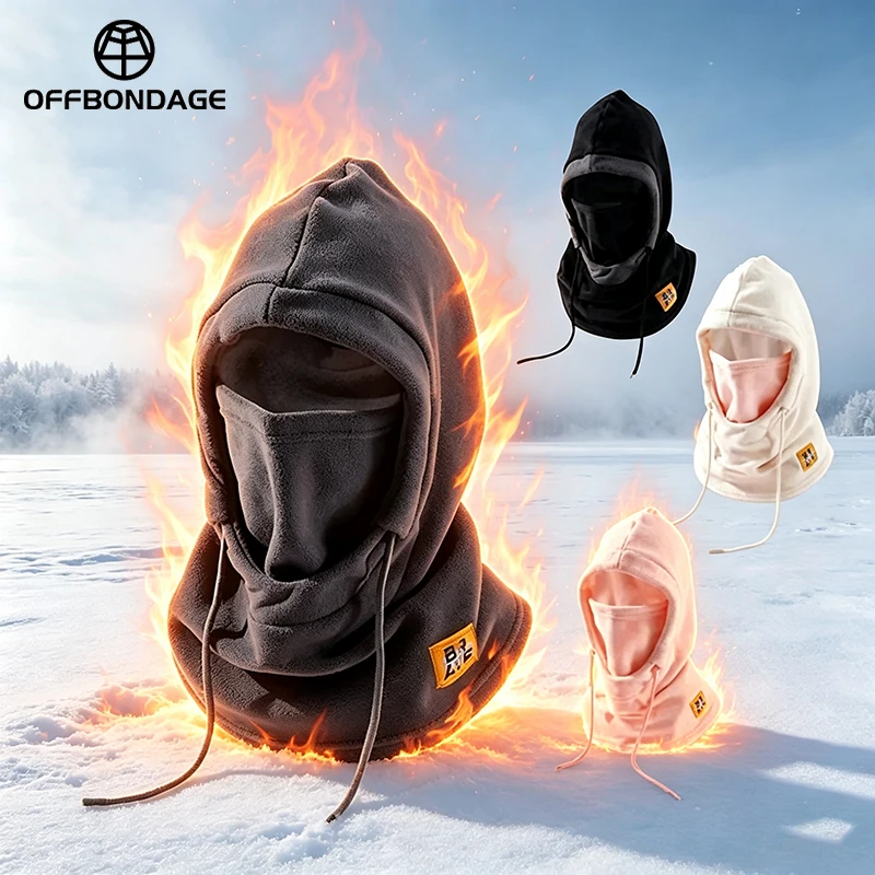 Winter Warm Hat with Mask and Neck Warmer 3-in-1 Windproof Balaclava for Men Women Masked Hat Cycling Cold Weather Protection
