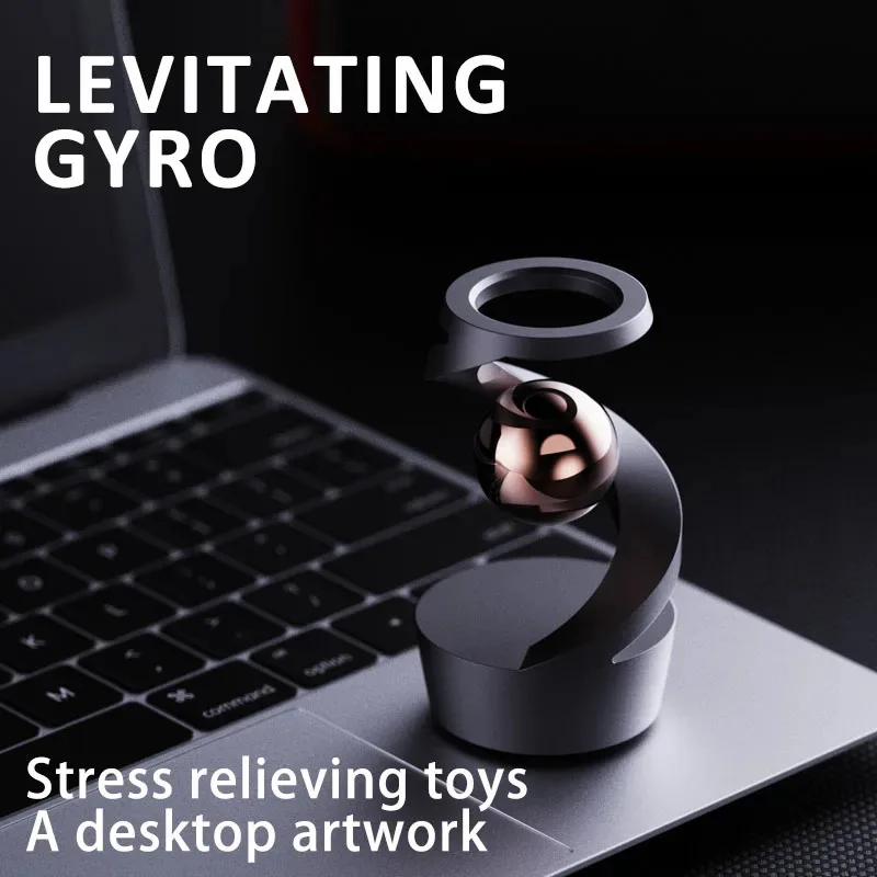 Gravity Defying Kinetic Fidget Spinner Alloy Rotating Gyro Stress Relief Desktop Decompression Toy for Office