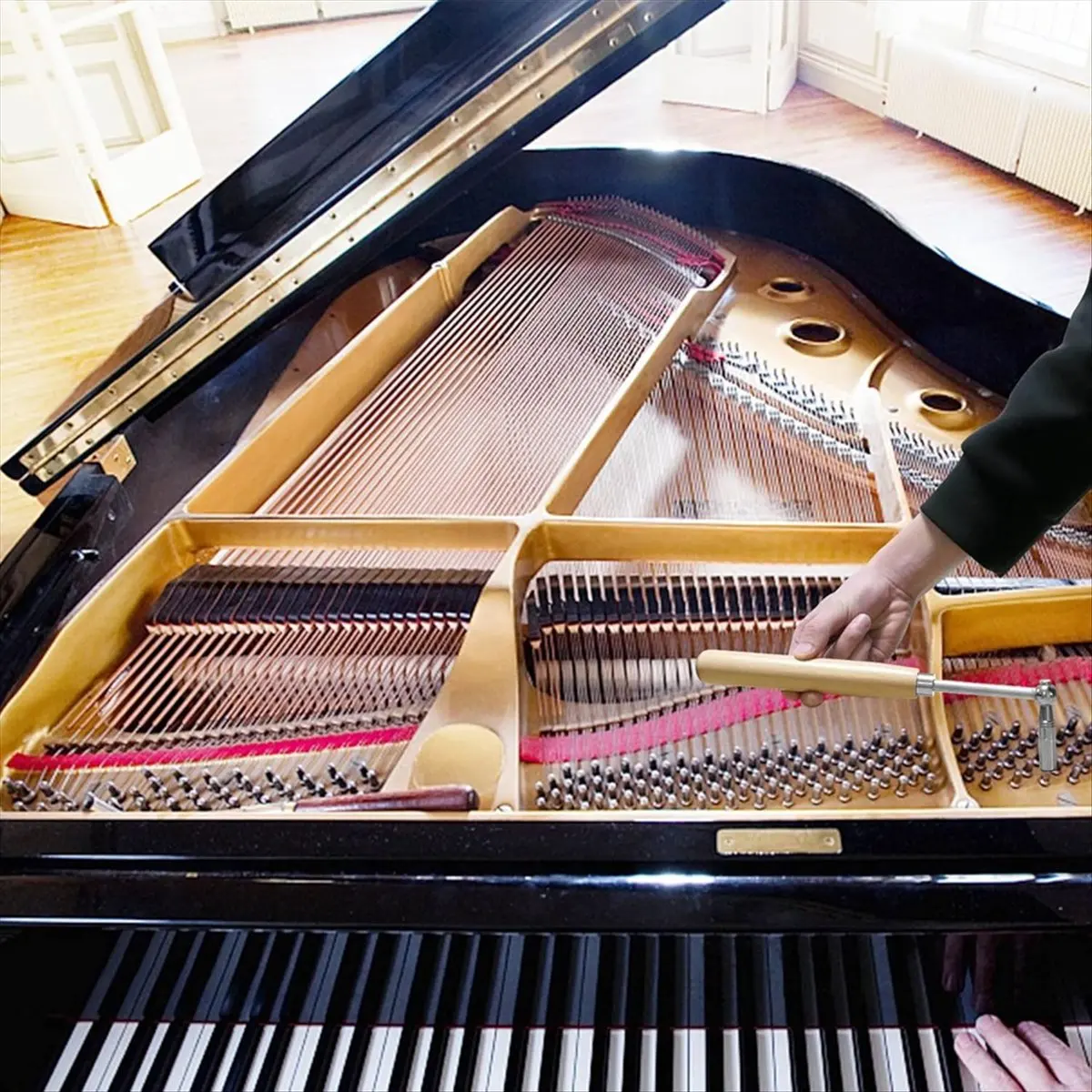 Professionele Piano Tuning Kit, 7PCS Piano Tuner Hammer Mute Tools Kit, Stemsleutel Piano Tuning Lever Tools [AA74-AAA]