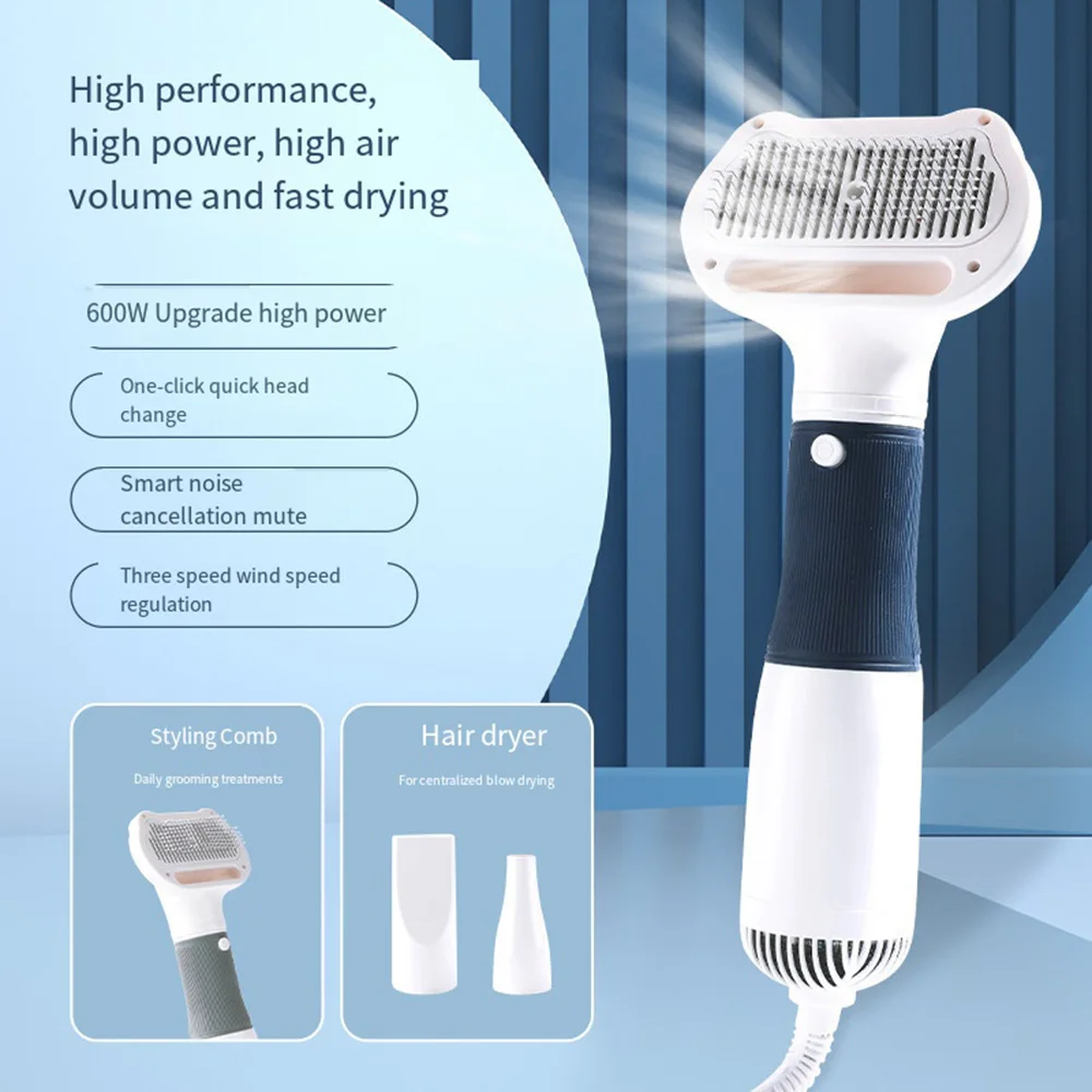 3 in 1 Puppy Pet Hair Dryer Dog Grooming Hairdressing Pulling Machine Dog Drying Brush Hair Comb Water Blower accessories 강아지 애견