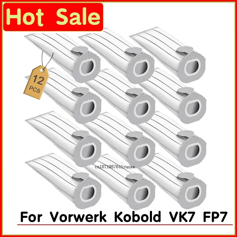 مجموعة أكياس الغبار متوافقة مع Vorwerk Kobold VK7 FP7 ملحقات حقيبة المكنسة الكهربائية مرشحات قطع الغيار
