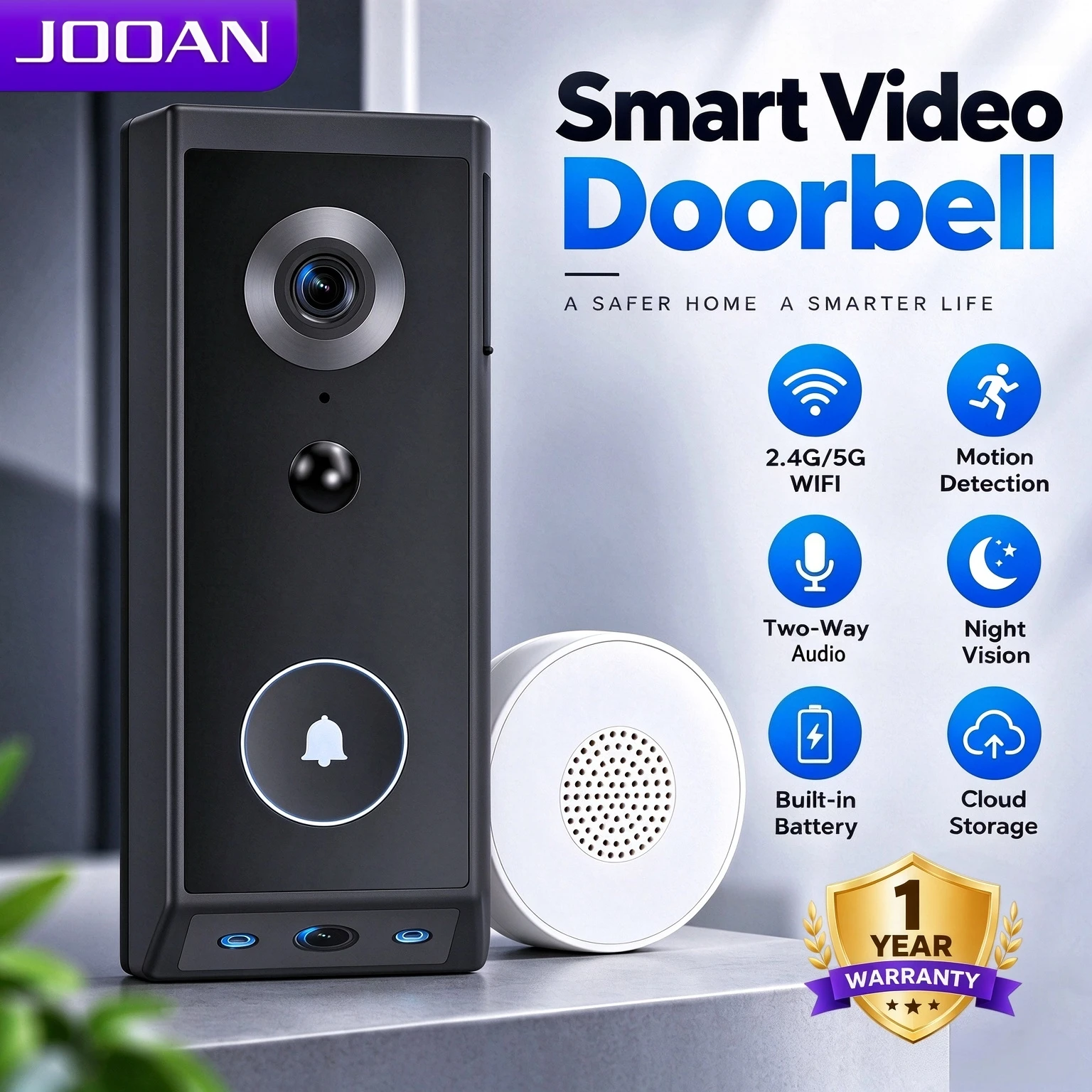 jooan-2k-wireless-video-doorbell-camera-dual-lens-24g-5g-wifi-home-security-camera-pir-human-detect-waterproof-smart-doorbell