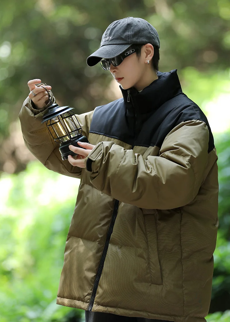 

Свободная модная белая зимняя куртка из пуха 2025 года, новая модель, повседневная, молодежная, из полиэфирного волокна, 100% полиэстер