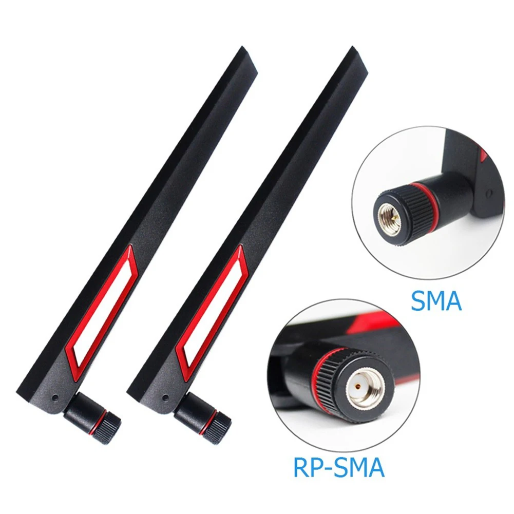 2Pcs 12dBi Dual Band For WiFi For Antenna 5GHz RP For SMA Male For Wireless Router Network For Access Point High Gain Booster