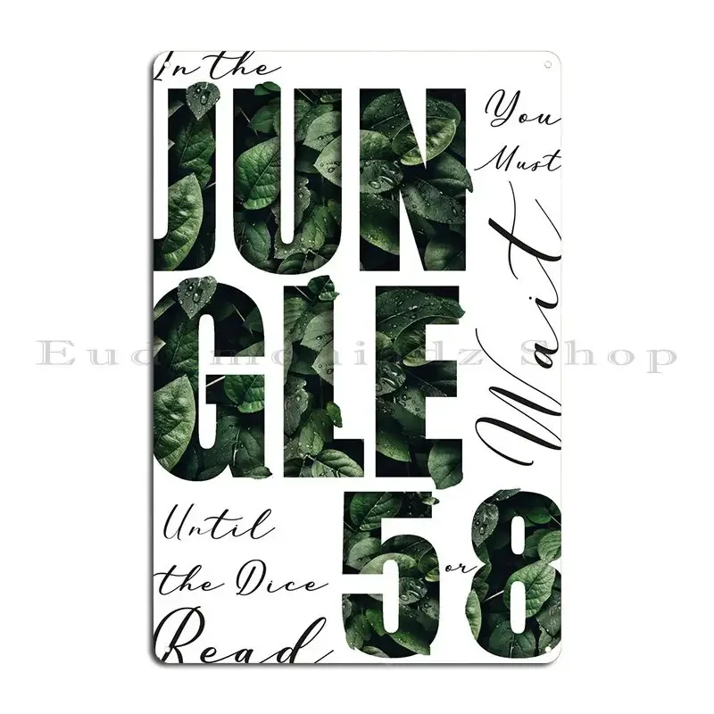 Jungle Of Jumanji Metal Sign Wall Mural Cinema Bar Design Home Tin Sign Poster