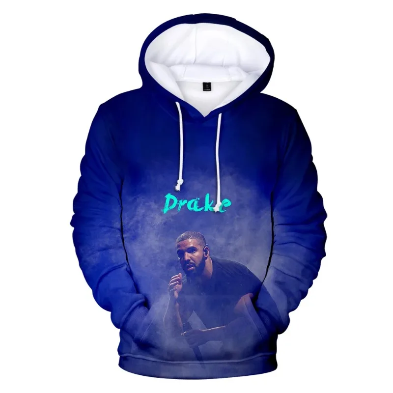 

Spring and Autumn Drake Rapero 3D Printed Men's and Women's Hooded Sweatshirt, Casual Sweatshirt, Fashion Top, Pop Singer