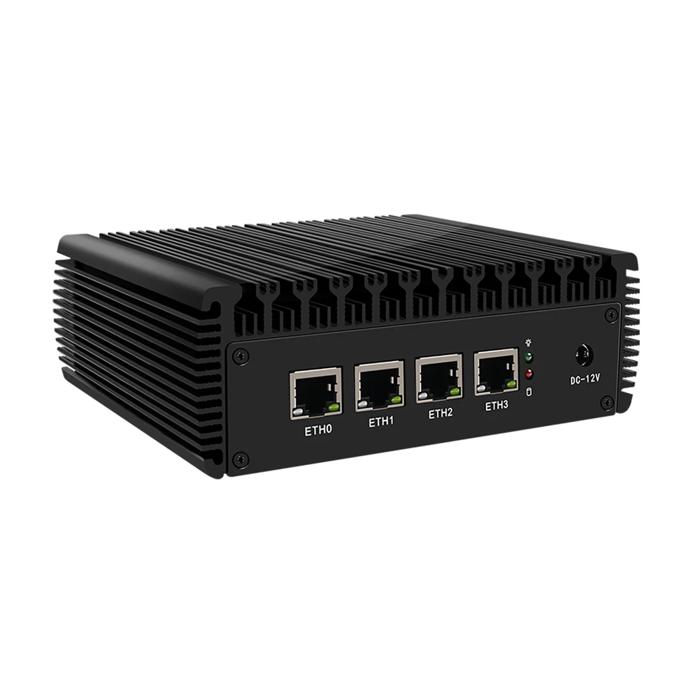 Micro Firewall Appliance,HUNSN RJ02/RJ02k,Intel Celeron N5105,OPNsense, districante, VPN,Router PC,4 x 2.5GbE I225-V LAN, HDMI