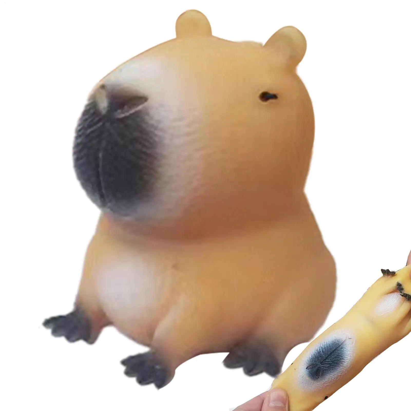 Capybara juguete para apretar de rebote rápido Kawaii Brown juguetes para apretar capibara de dibujos animados alivio del estrés descompresión n juguetes sensoriales adultos