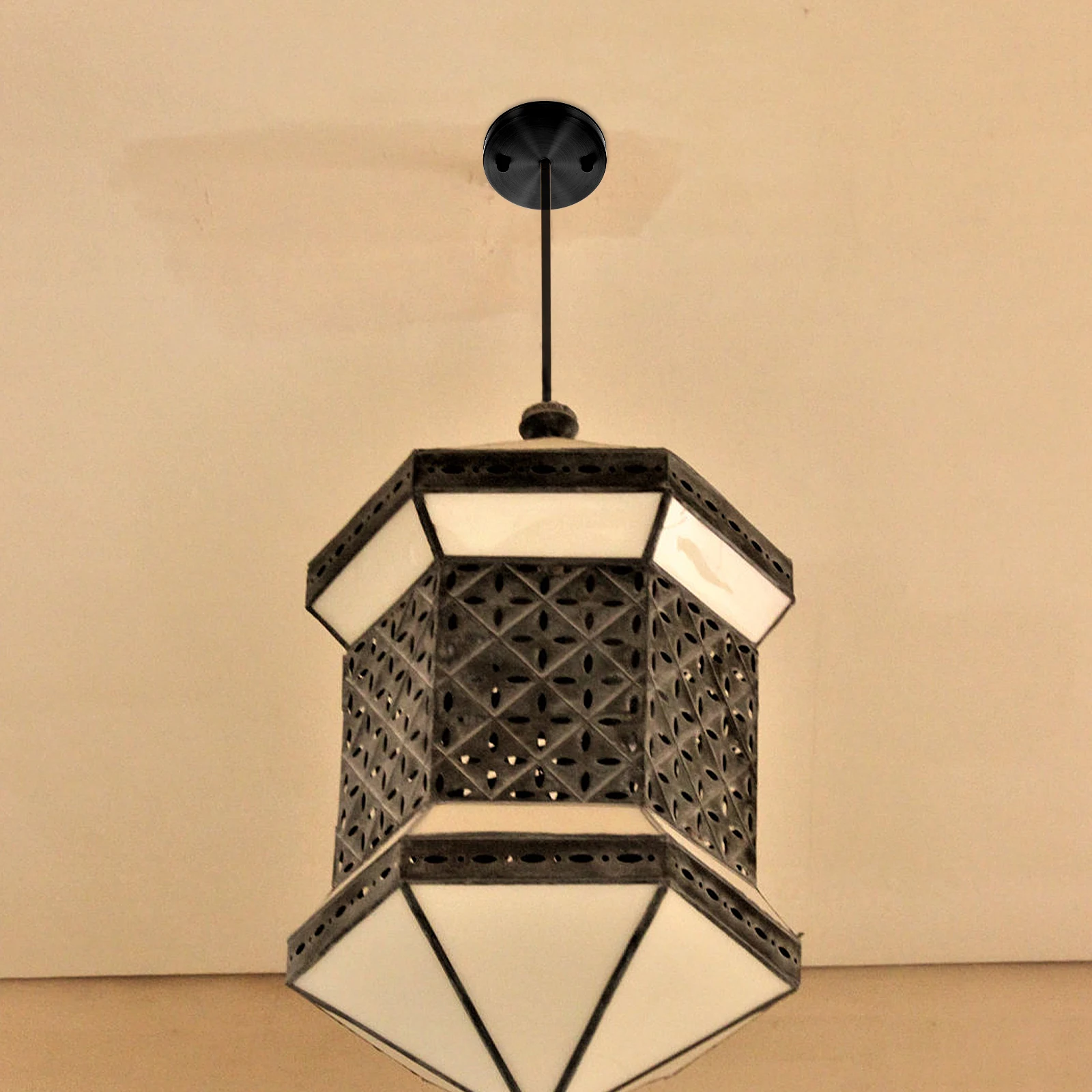 

Ceiling Plate Light Hook Lamp Cover Mounting Bracket Chandelier Canopy Pendant Light Fixture Accessories Black Flower Branch