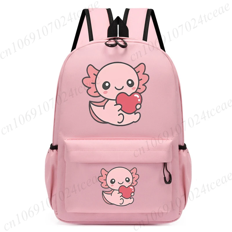 

Милый аксолотль с сердечком, детский рюкзак в стиле аниме, детские школьные сумки с героями мультфильмов для девочек, рюкзак для мальчиков и девочек, детские сумки