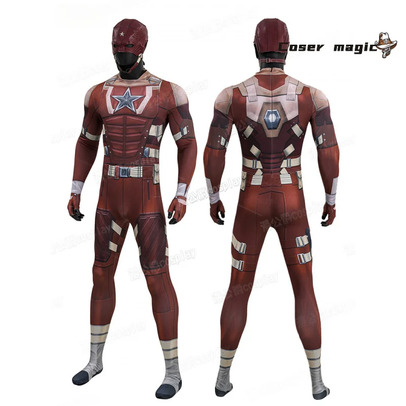 Игра Конкурс Чемпионов Red Guardian Косплей Костюм Униформа Хэллоуин Карнавал Вечеринка Рождественская игра Ролевая одежда Одежда